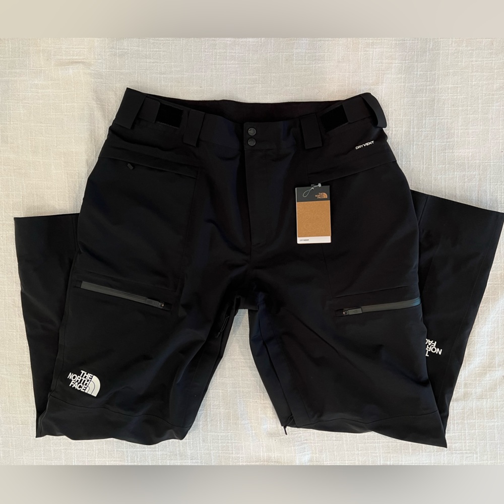 THE NORTH FACE DryVent men’s PWDRFLO TNF BLACK insulated ski SNOW PANTS | XL